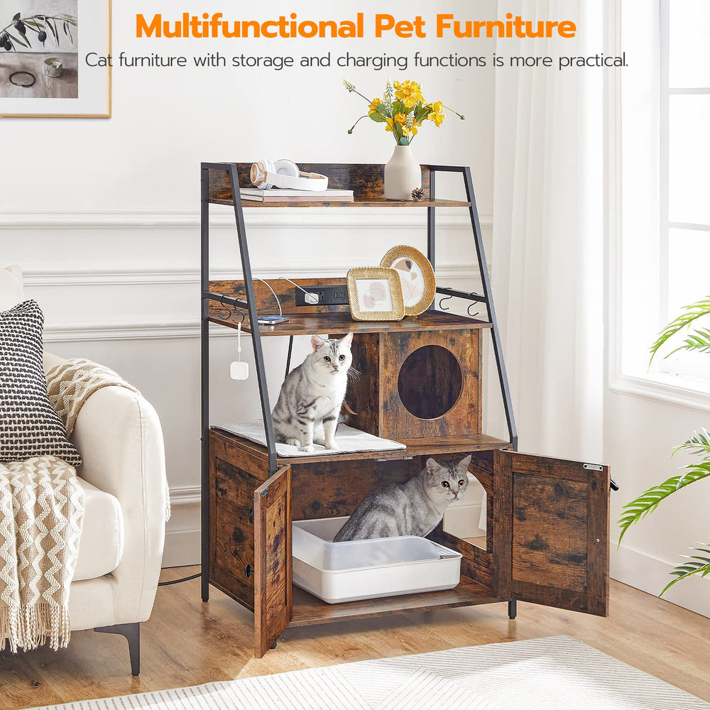 HOOBRO charging station on shelf powers outlets and USB devices during pet care