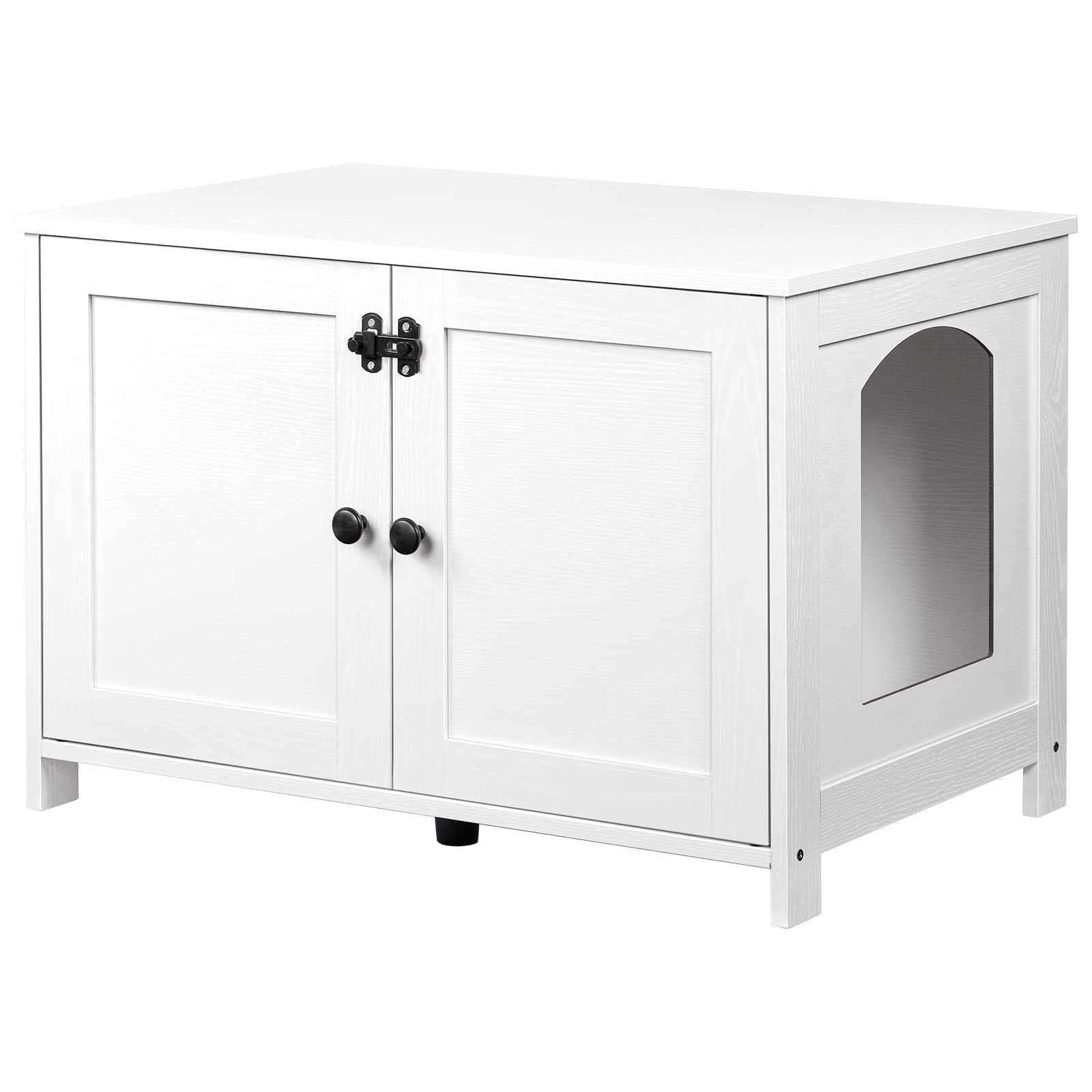 HOOBRO Litter Box Enclosure front view shows hidden litter solution for clean living spaces.