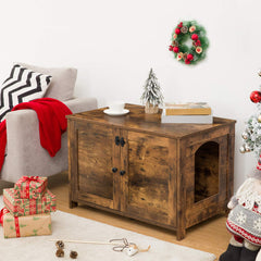 HOOBRO Litter Box Enclosure side-table use demonstrates dual-function design for living spaces.