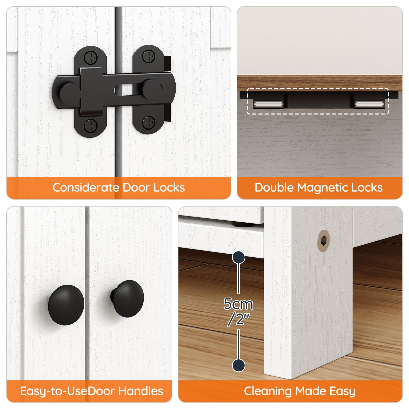 HOOBRO 31-inch footprint fits most rooms while concealing litter.