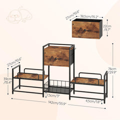 HOOBRO raised dog bowl stand with four height adjustments adapts to different dogs