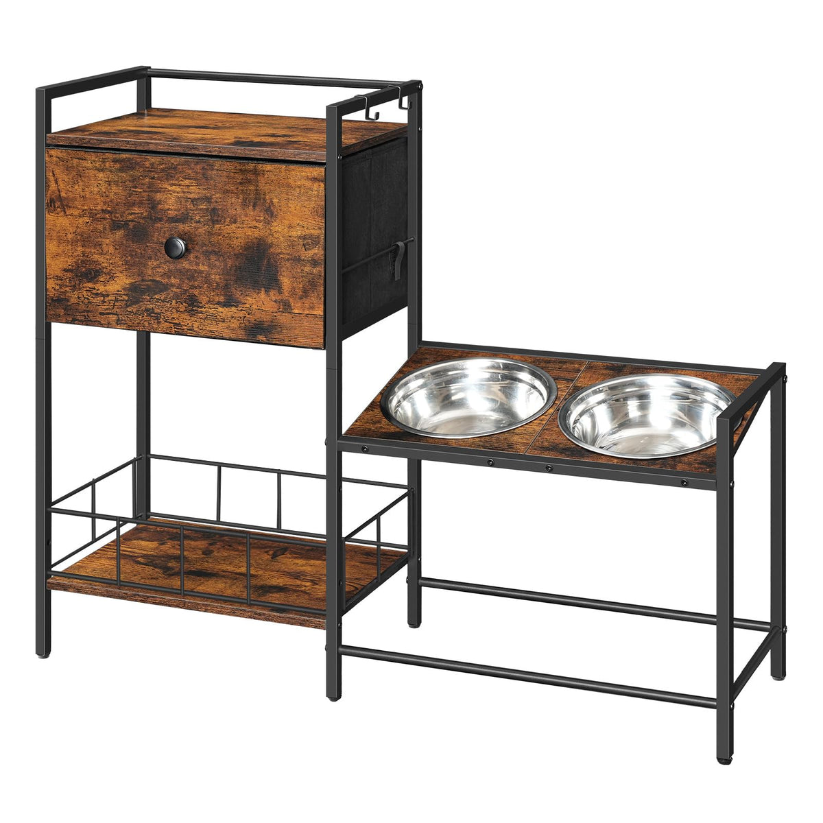 HOOBRO raised dog bowls tilted 15° for comfortable dining at home