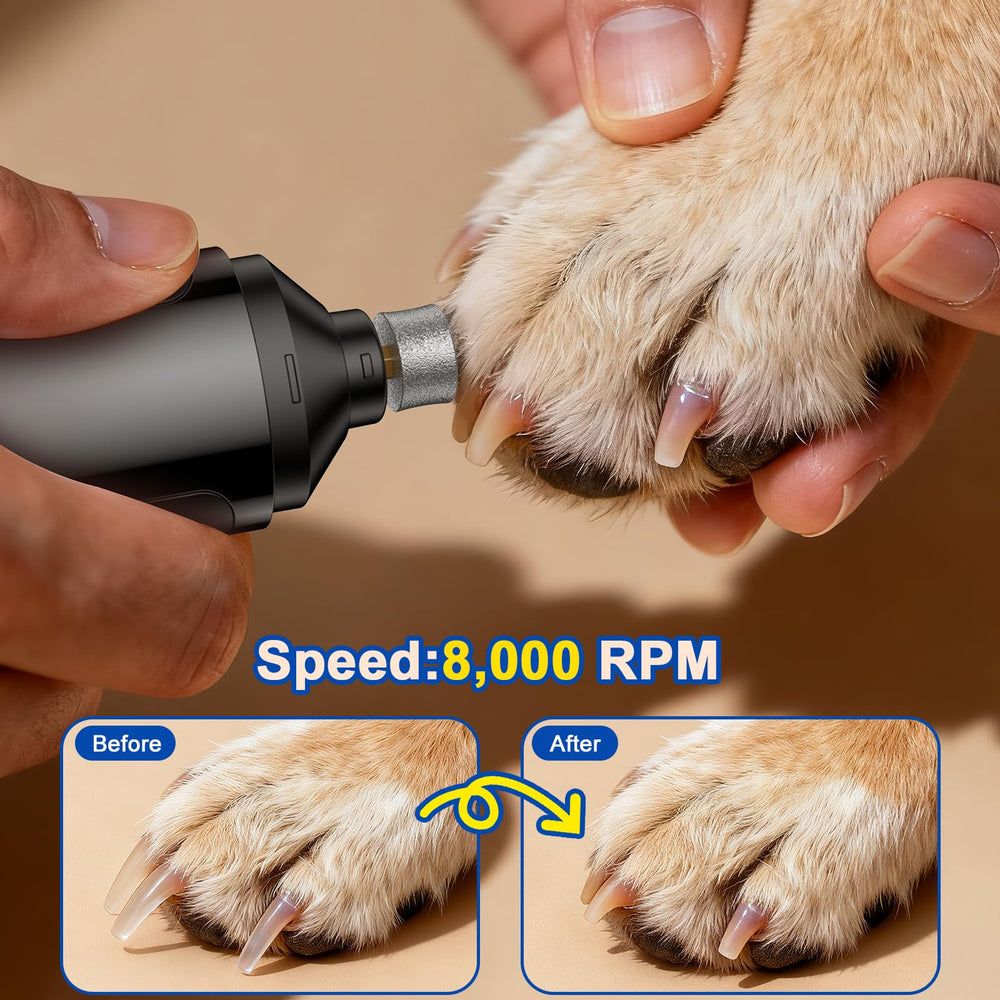 HOOCEN dog nail grinder ergonomic handle offers comfortable grip during sessions.