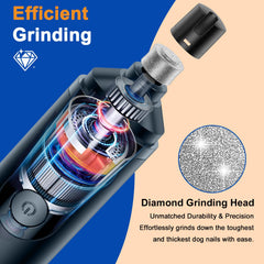 HOOCEN pet nail grinder quiet operation highlights low-noise performance.