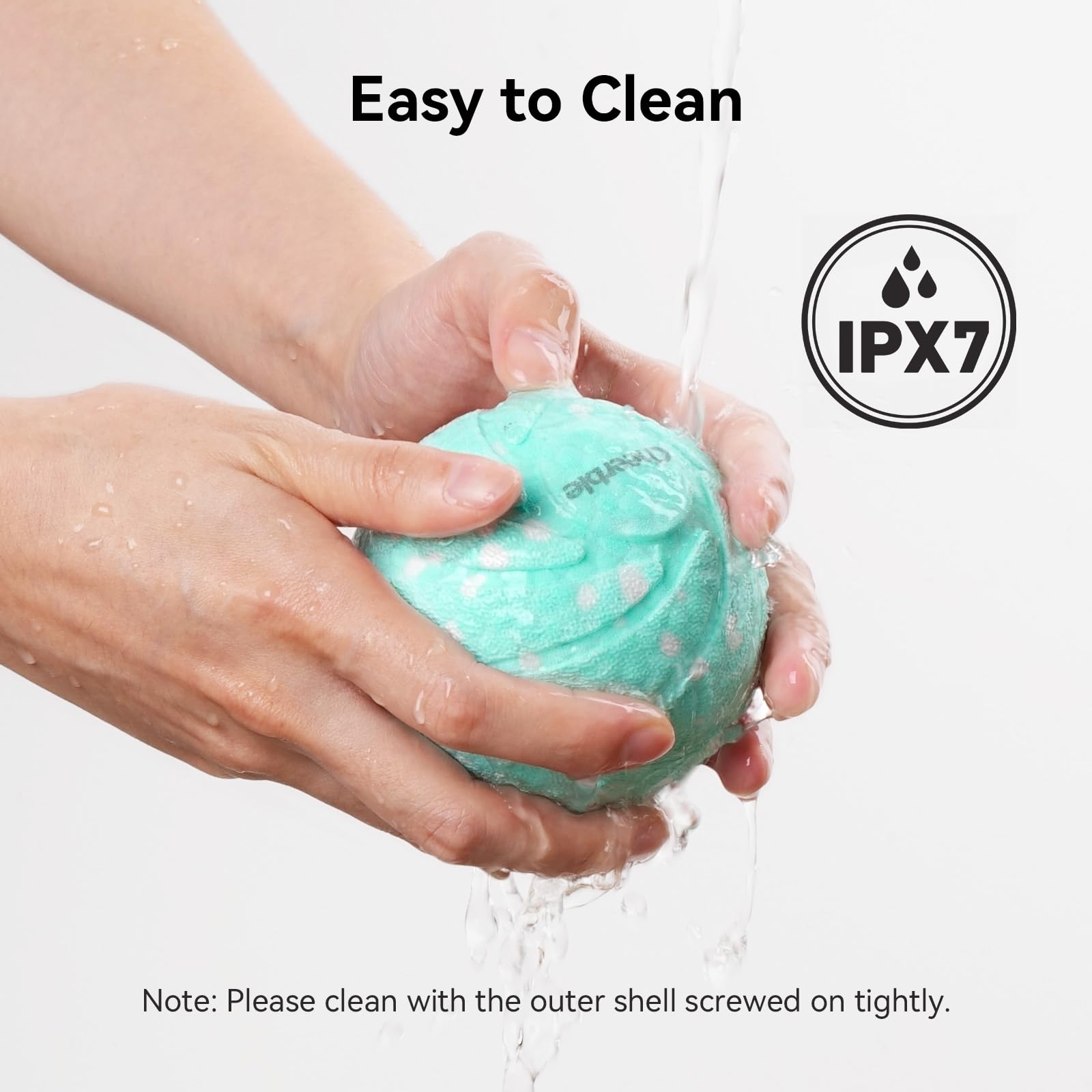 Hoochii Wicked Ball AIR replacement shell wipe-down cleaning process shown.