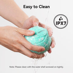 Hoochii Wicked Ball AIR replacement shell wipe-down cleaning process shown.