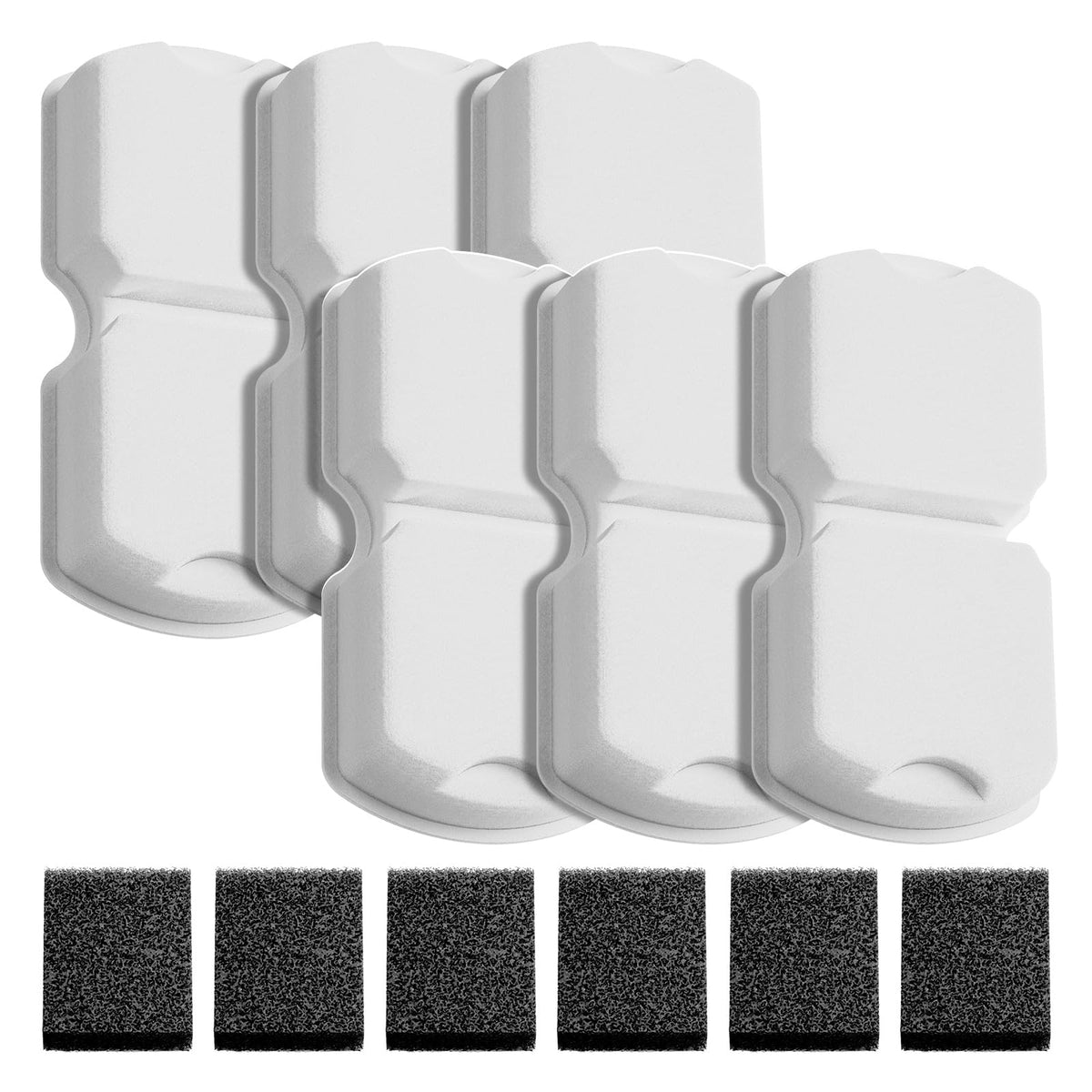HOOISE replacement filter cartridge and sponge set for 74oz fountain improves water freshness and appeal