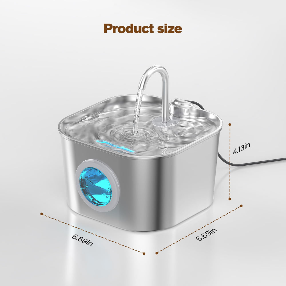 HOOISE cat water fountain anti-spill feature in a tidy setup.