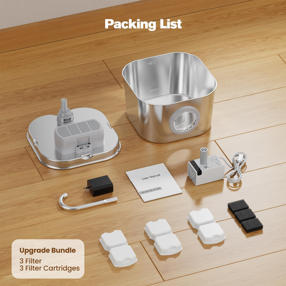 HOOISE Cat Water Fountain easy-clean access for quick maintenance.