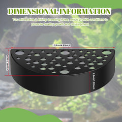 Hoolerry shrimp hides aquarium black closeup highlights durable plastic and sleek hiding pockets.