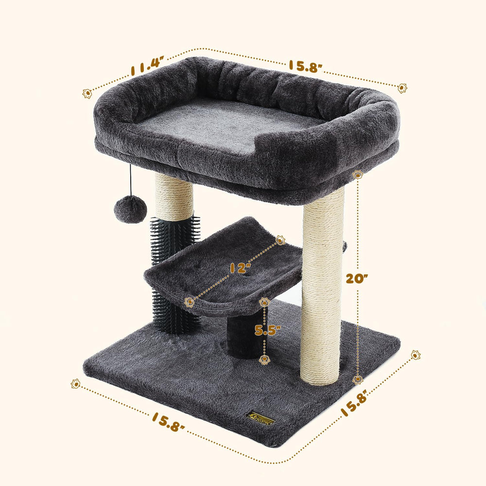 HOOPET cat tree sisal post close-up highlights durable scratching surface