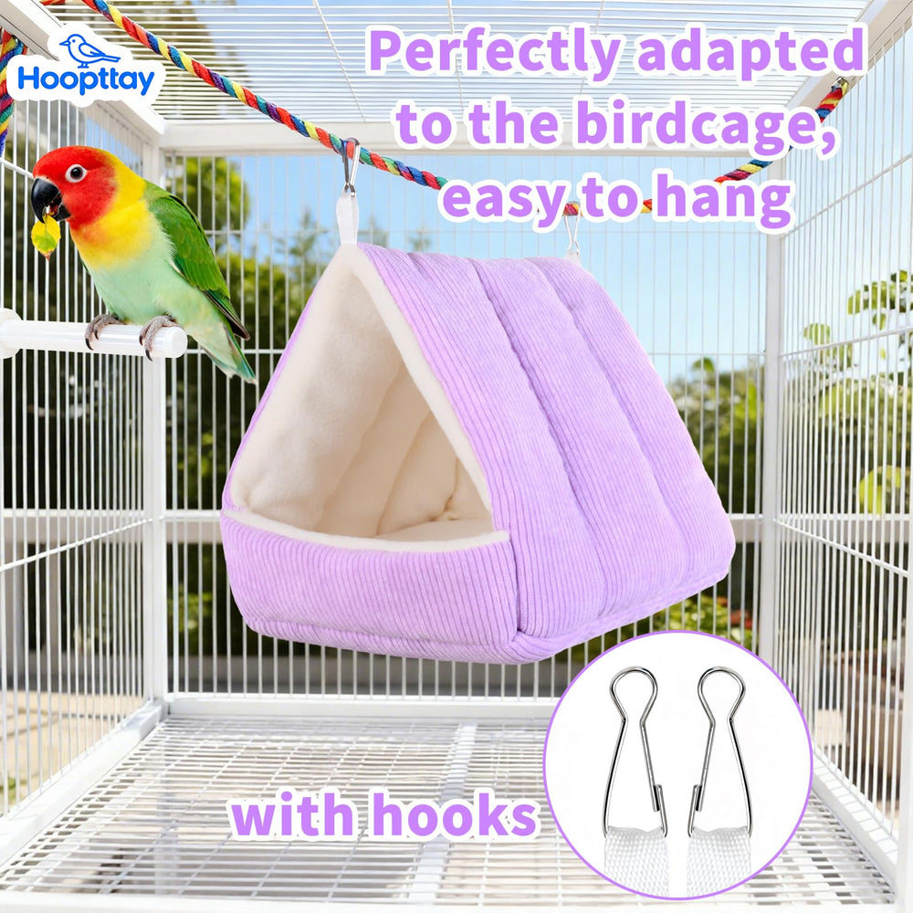 Hoopttay Bird Bed metal hooks durability supports active parrots during cage play.