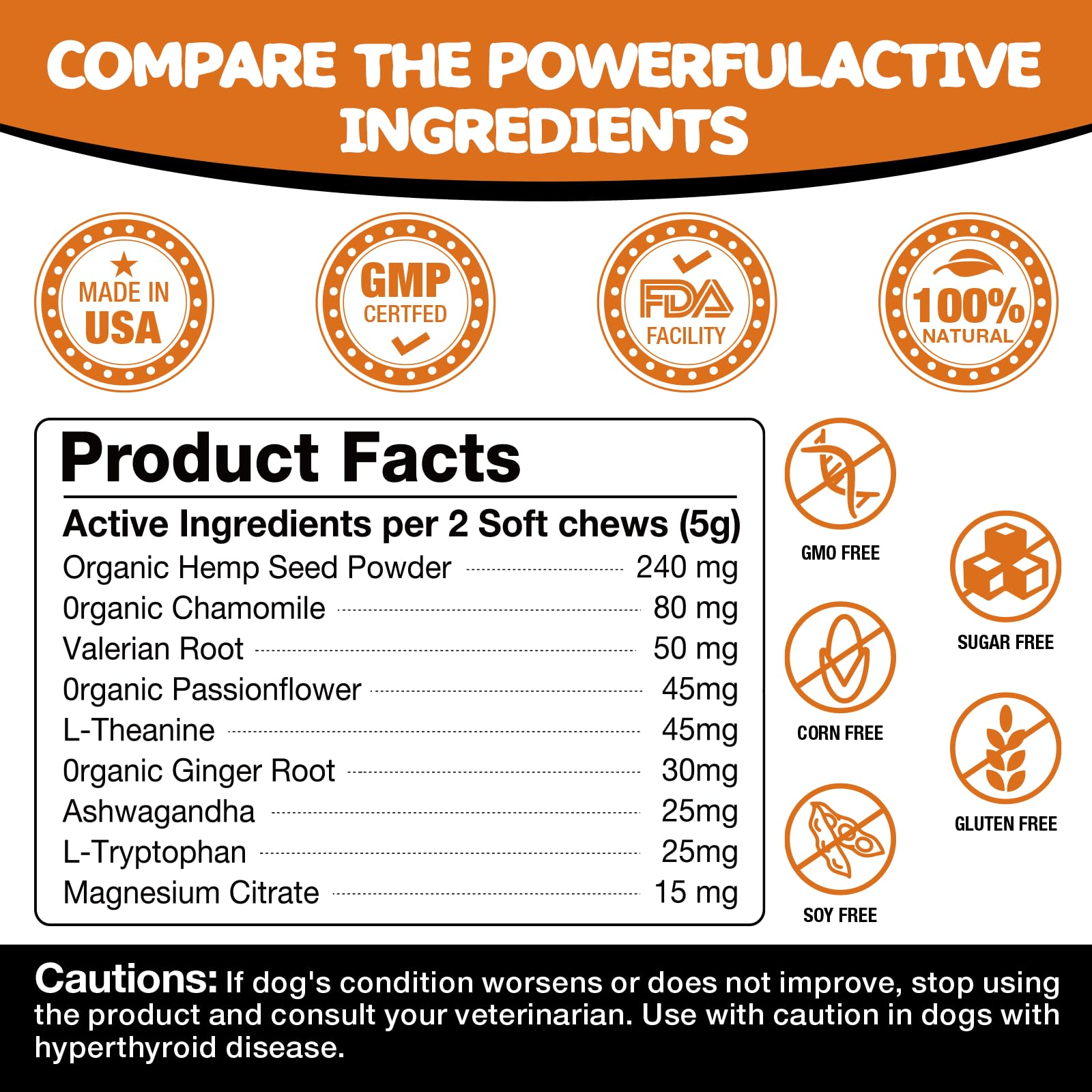 Hoozzch Calming Chews all-dogs-sizes closeup suitable for any breed.