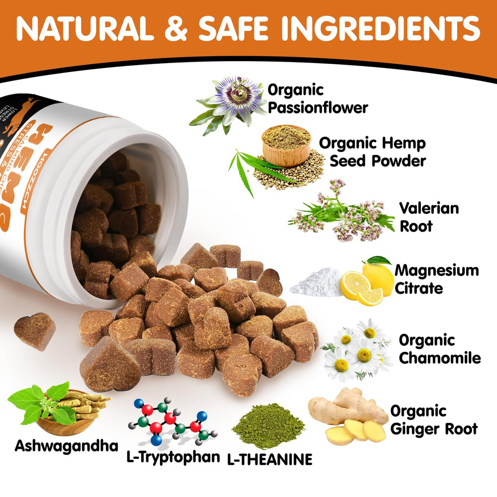 Hoozzch Calming Chews fast-acting relief within 30–45 minutes.