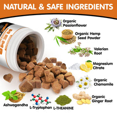 Hoozzch Calming Chews fast-acting relief within 30–45 minutes.
