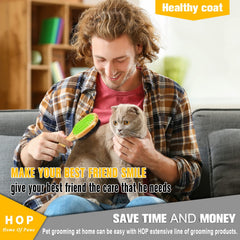 HOP Home of Paws silicone head close-up, gentle bristles for sensitive skin grooming.