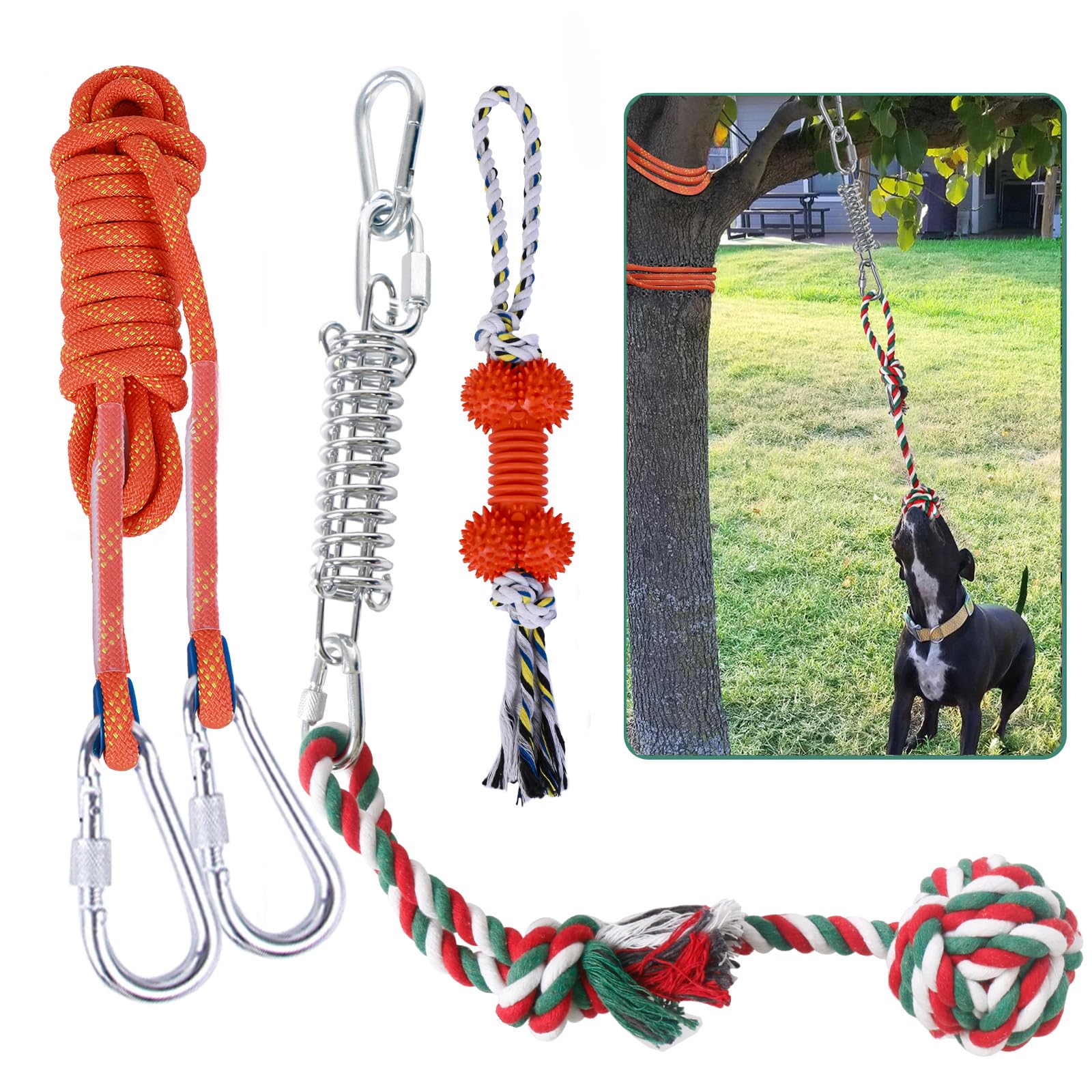 HOPET dog rope toy outdoor exercise shows rugged rope for active play.