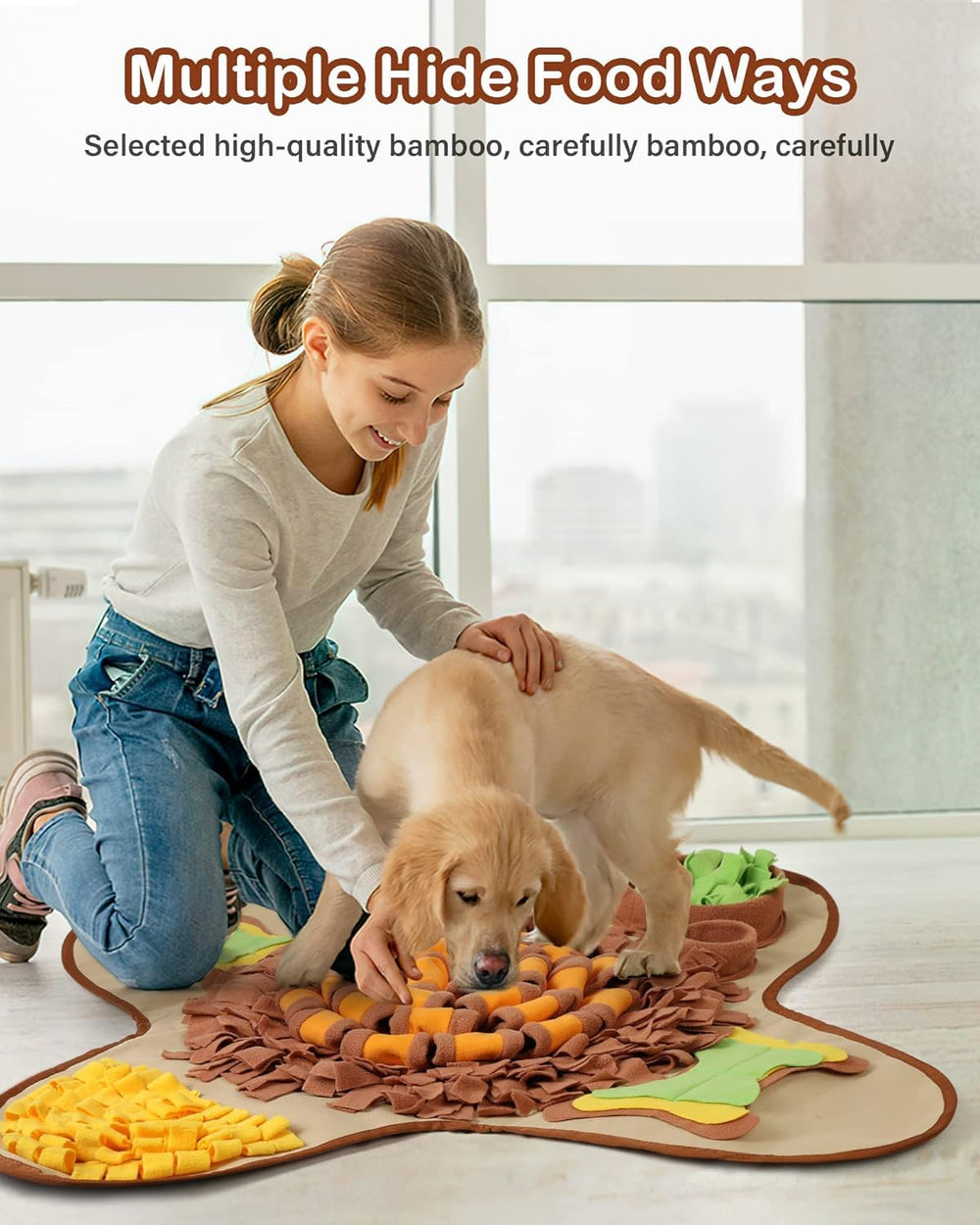 HOPET Snuffle Mat easy cleaning for hand or machine wash