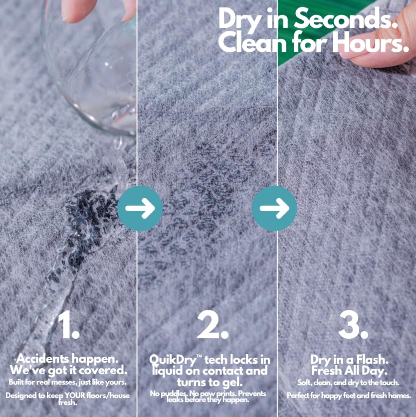 Hopp’d ultra absorbent pee pad demonstrating quickdry absorption