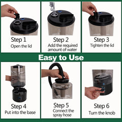 Hoqqf adjustable mist-control dial enables habitat-specific humidity.