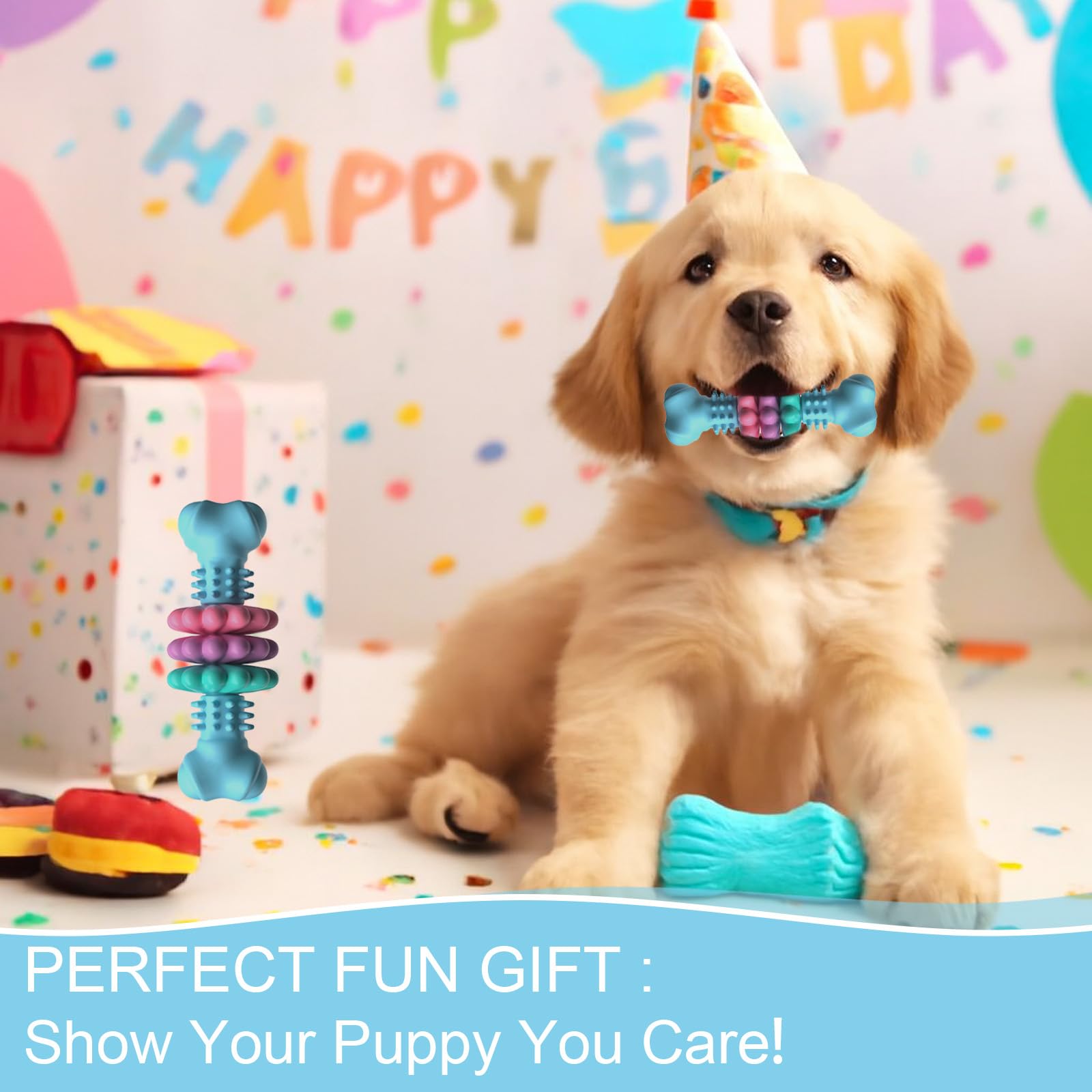 HORIBND puppy chew toy safe non-toxic material for worry-free chewing.