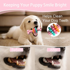 HORIBND Puppy Chew Toy massages teething gums with textured surface.