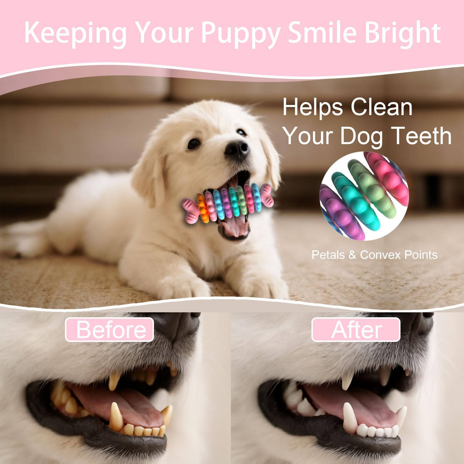 HORIBND Puppy Teething Toy in action reduces anxiety through interactive play