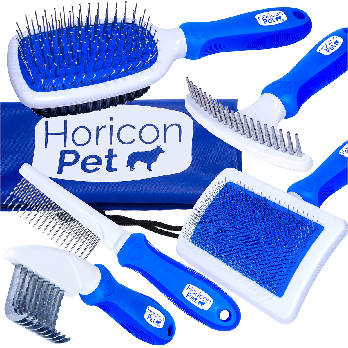 Horicon Pet ball-pin-bristle-brush for gentle detangling and conditioning daily coat care.