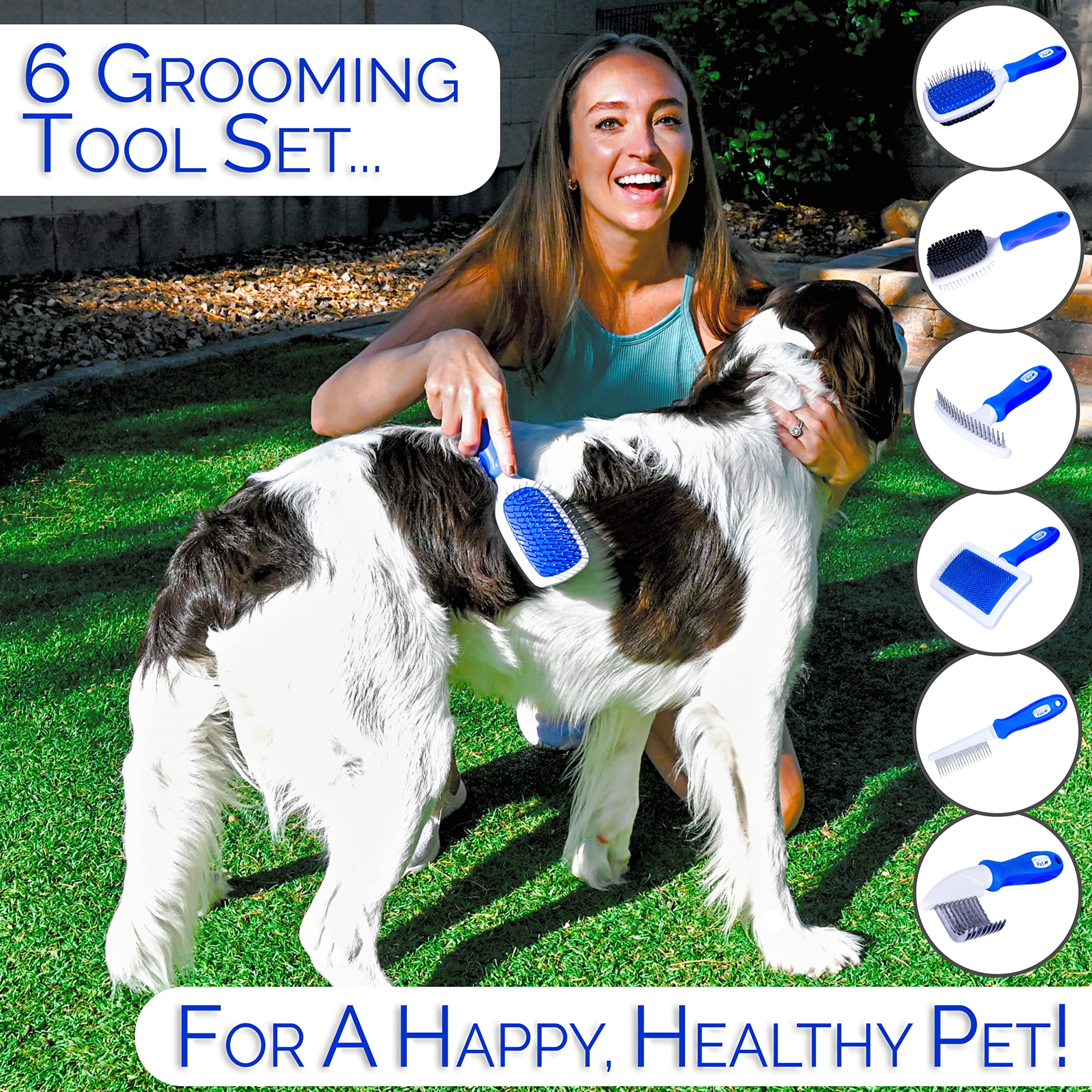 Horicon Pet slicker-brush delivers efficient mat removal for smooth undercoat maintenance.