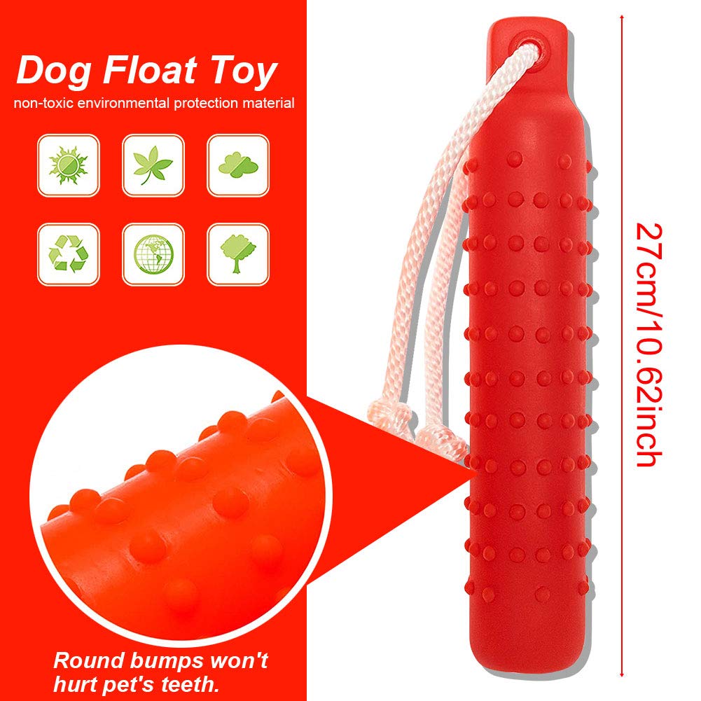 Horolas dog float toy rope-attached design enables easy throwing and interactive tug play.
