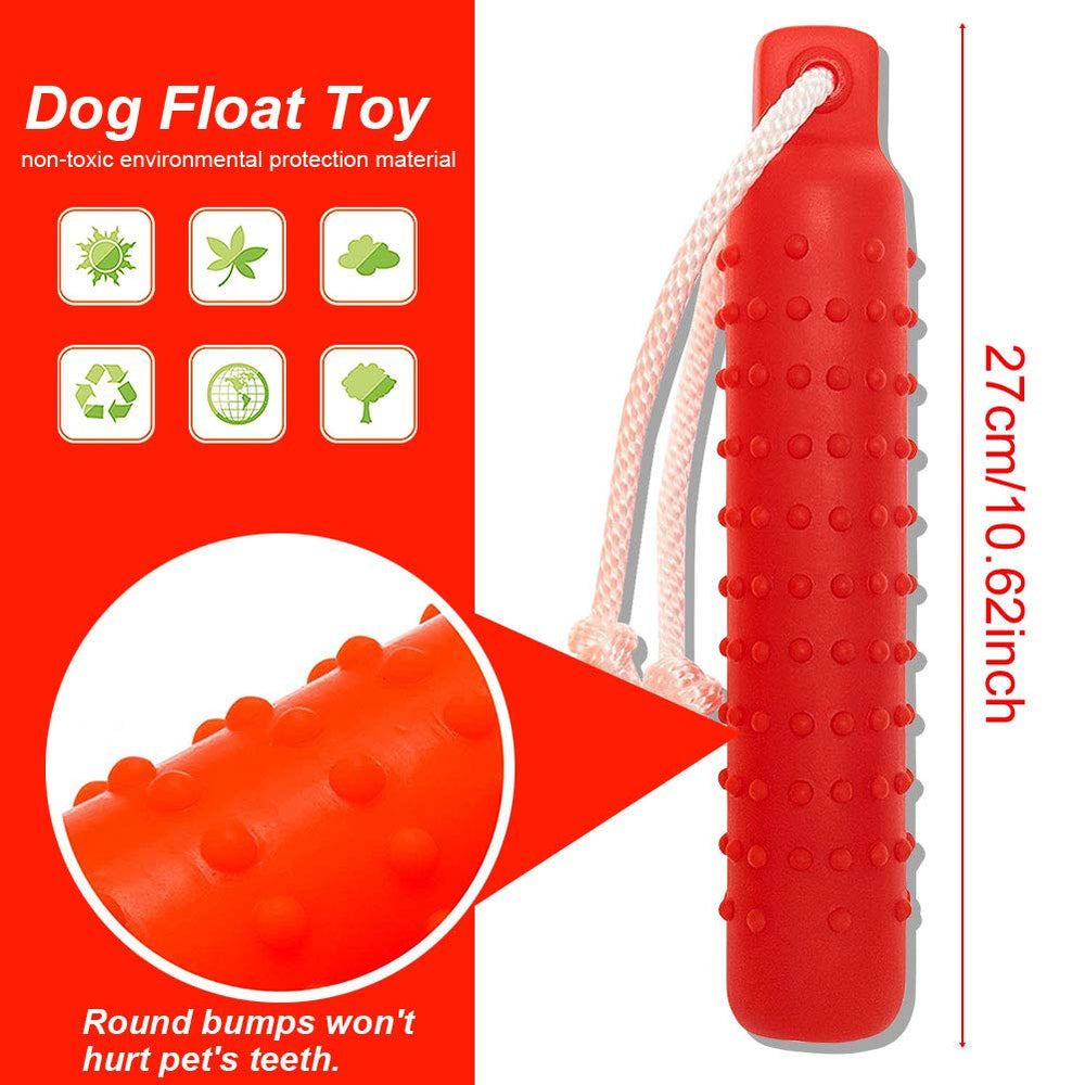 Horolas dog float toy rope-attached design enables easy throwing and interactive tug play.