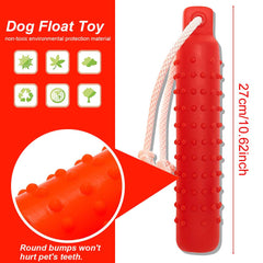 Horolas dog float toy rope-attached design enables easy throwing and interactive tug play.