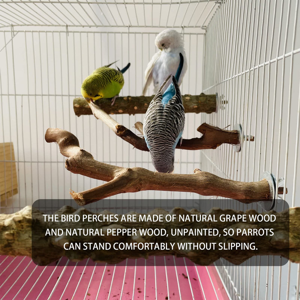 Hosukko anti-slip natural wood surface keeps birds steady while climbing.