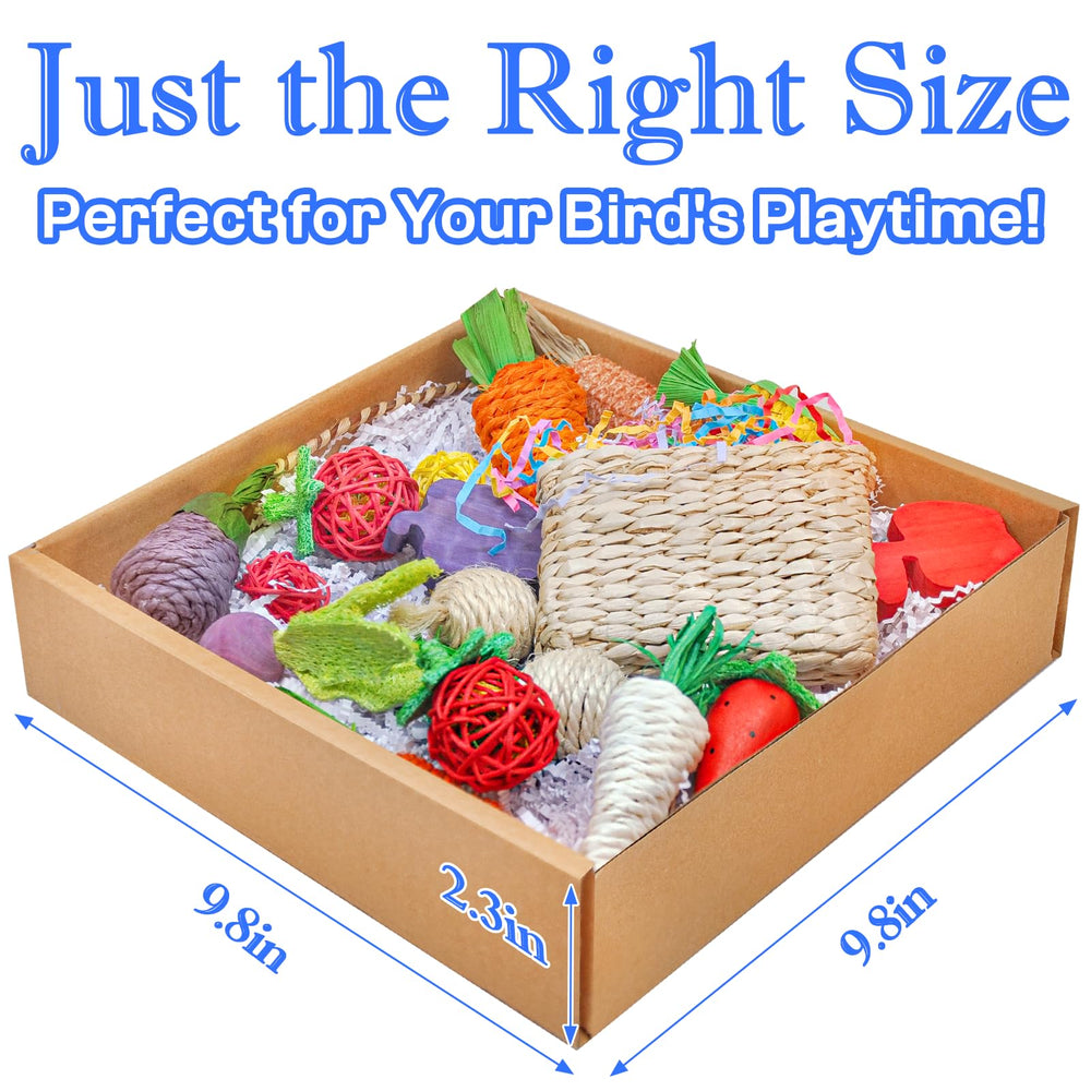 HOSUKU Small-parrot toy box ideal for parakeets and cockatiels