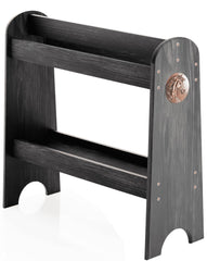 HOTCAN Pine Wood Saddle Rack front view for trophy saddle display and organized tack.