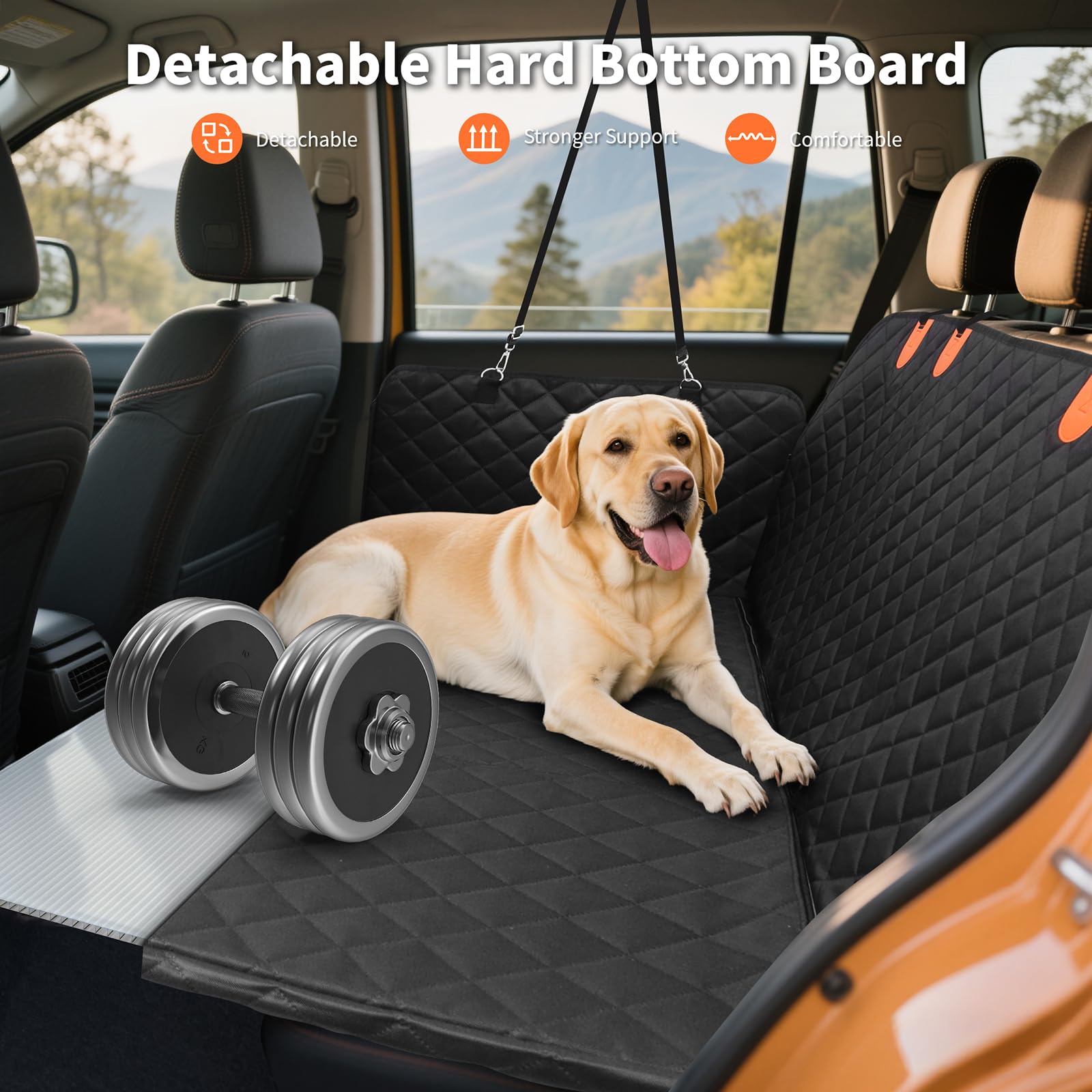 HOTEAGLE easy installation image shows quick back-seat setup.