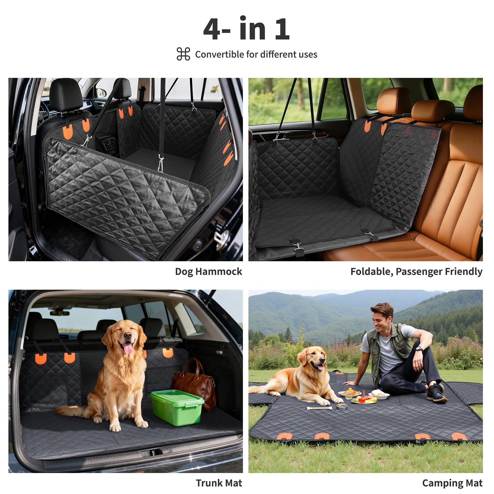HOTEAGLE storage pockets image highlights toy and leash organization.