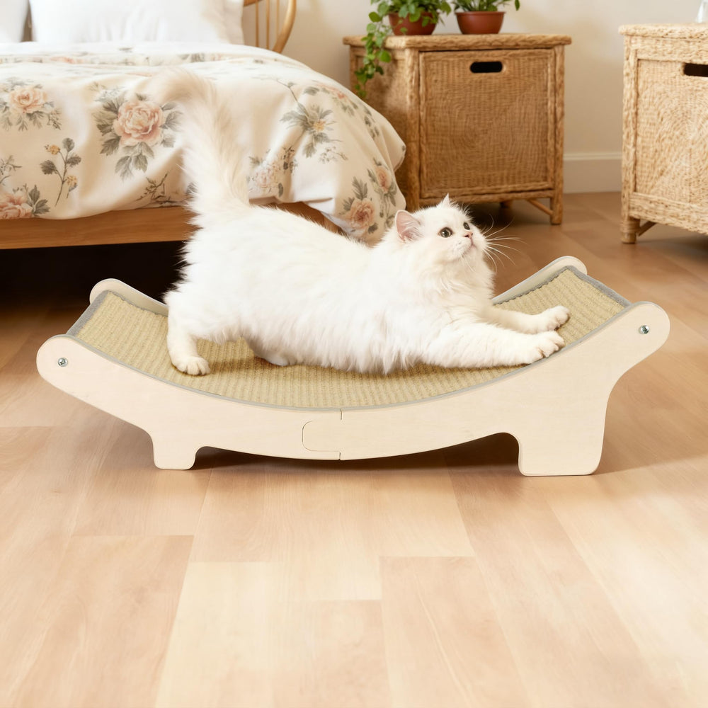 HOTEAGLE large-cat friendly scratcher pad supports spontaneous naps and clawing