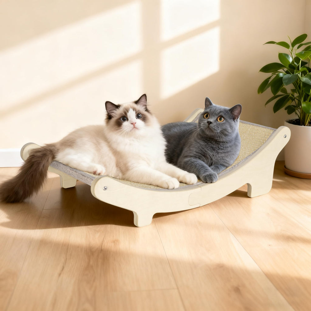 HOTEAGLE natural sisal and wood construction provides a sturdy lounging spot
