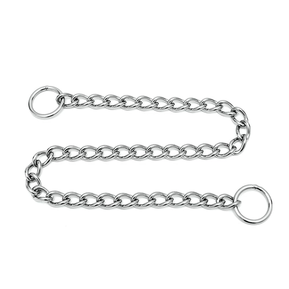 Hotlion choke collar smooth-chain texture conveys comfortable wear during walks.