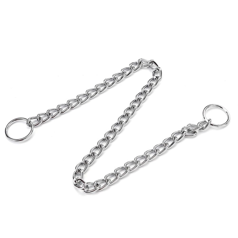 Hotlion choke collar chrome plating emphasizes rust resistance and rugged durability.