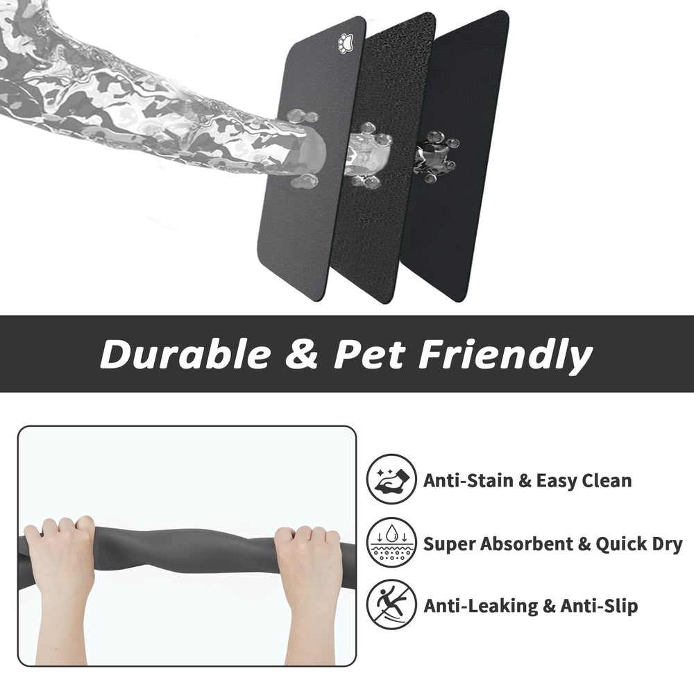 HotLive easy-clean mat shows wipe-down maintenance after meals.