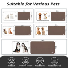 HotLive dog-cat feeding mat with easy-clean surface resists hair and dust.