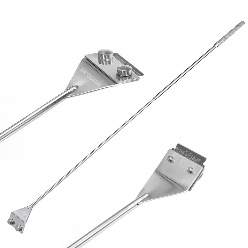 HOTOOLME right-angle blade cleans corners without disturbing plants