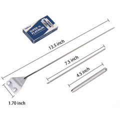HOTOOLME stainless steel scraper resists corrosion in freshwater and seawater tanks