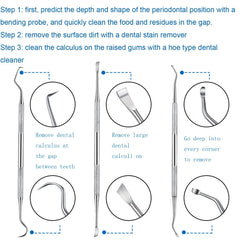 Hotop stainless steel dog dental scraper tool for easy access to stubborn buildup