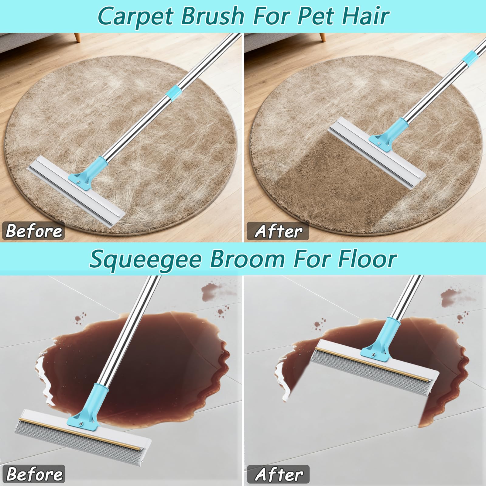 Hotsky adjustable length handle ergonomic design reduces bending during cleaning