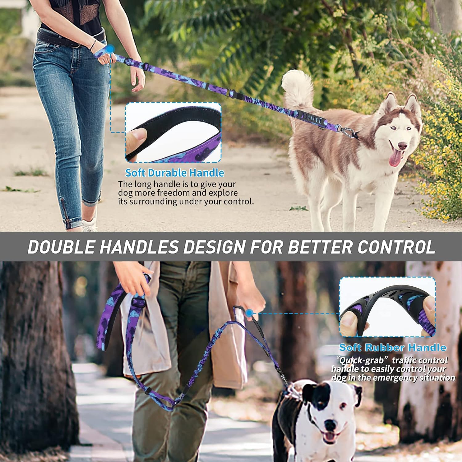 Hotsky tactical dog leash made from durable high-density nylon for long-lasting use.