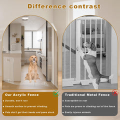 HotSoul acrylic gate with support feet adds stability for active dogs.