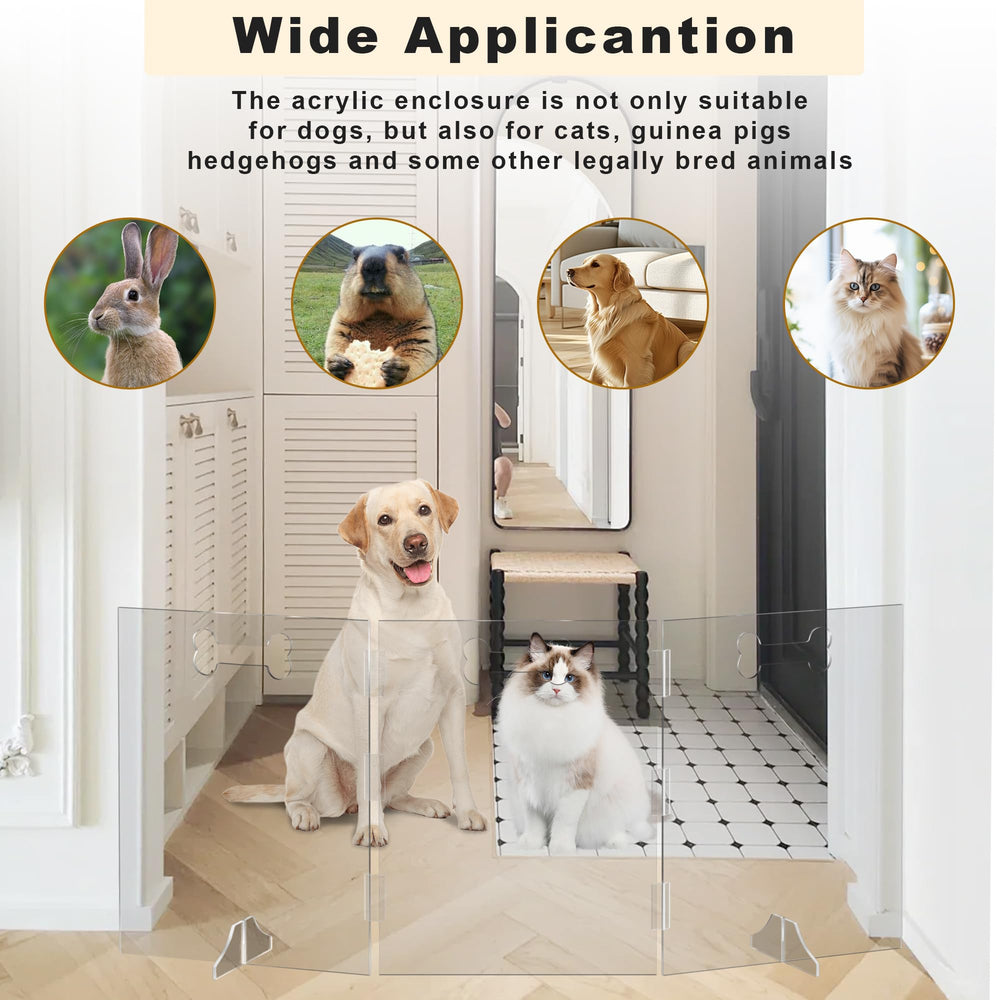 HotSoul freestanding pet barrier keeps playpen and doorway separation clearly visible.